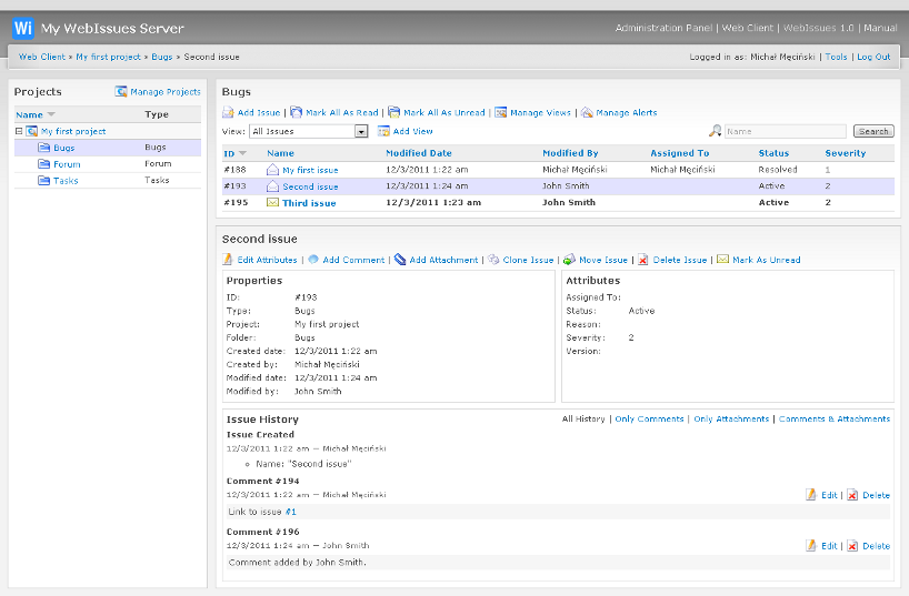 Web Client application