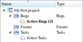 Tree with active alerts