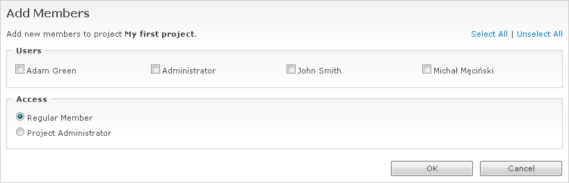 Adding project members