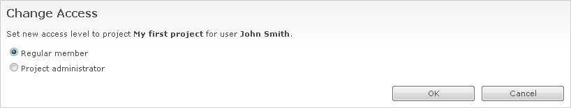 Changing member's access